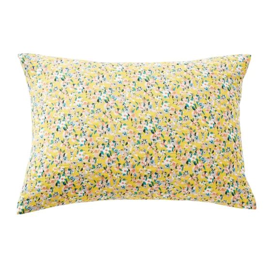 Taie d'oreiller 50x70 cm en double gaze de coton imprimée Manon