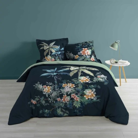 parure 3 p. 240 x 220 cm imprime 57 fils dessin place midnight velvet