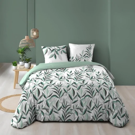 Housse de couette 240 x 220 cm coton 57 fils + 2 taies Eldorado