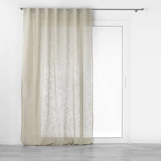 Panneau a passants caches 140 x 240 cm effet lin tisse haltona Noisette