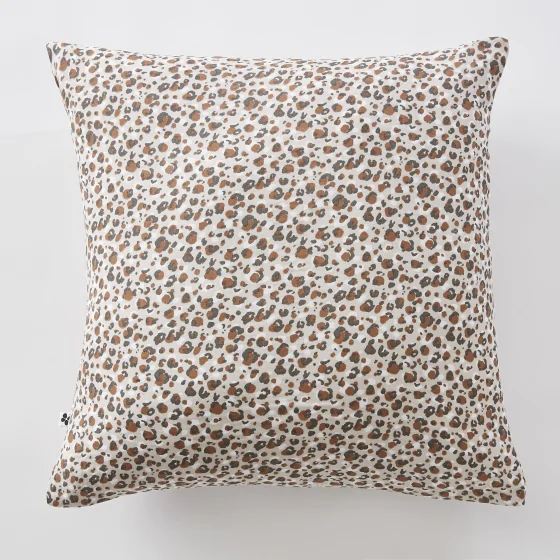 Taie d'oreiller 60x60 cm en double gaze de coton imprimée Léonie