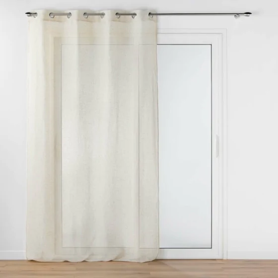 Panneau a oeillets 140 x 240 cm polyester/lin uni aline Sans