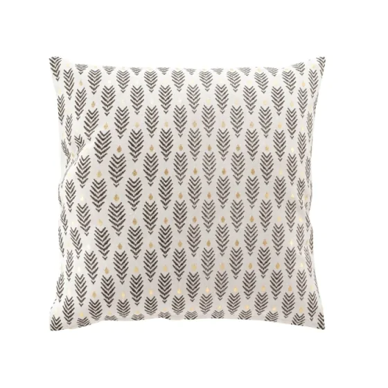 Coussin dehoussable 45 x 45 cm coton imprime or Pearl