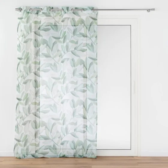 Voilage a oeillets 140 x 240 cm voile sablé imprimé Eleonore
