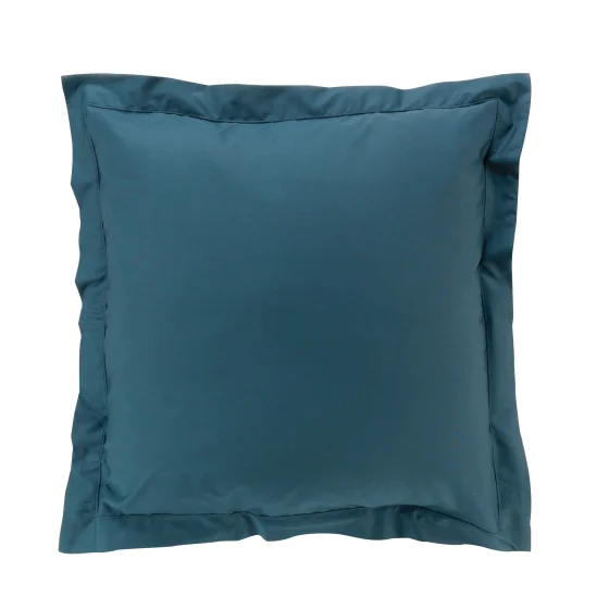 Taie d'oreiller 63 x 63 cm en percale uni 78 fils Bleu