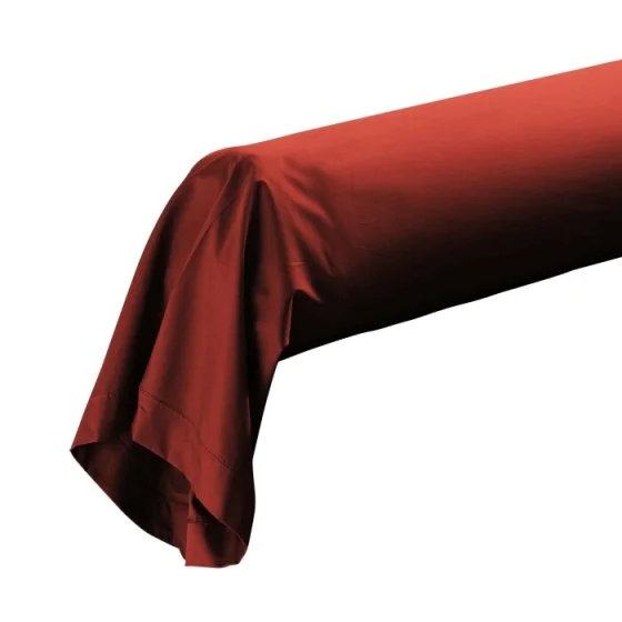 Taie de traversin 85 x 185 cm percale uni 78 fils percaline  +p. bourdon Tomette