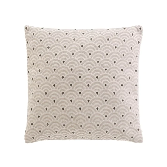 Coussin dehous. compr. 45 x 45 cm jacquard chenille+fils metal. minella Naturel