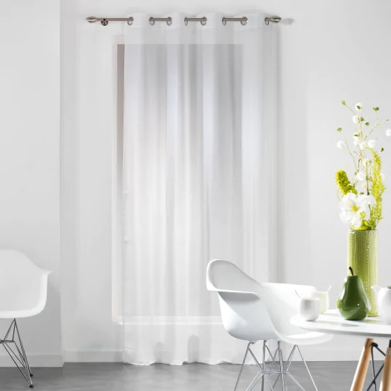 Panneau a oeillets 140 x 240 cm voile fils coupes dandy Blanc