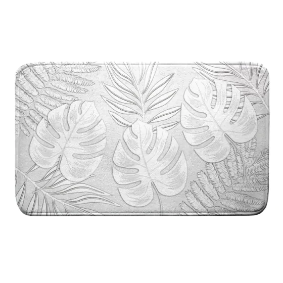 Tapis de bain 45 x 75 cm microfibre imprimee amber des. place Sans