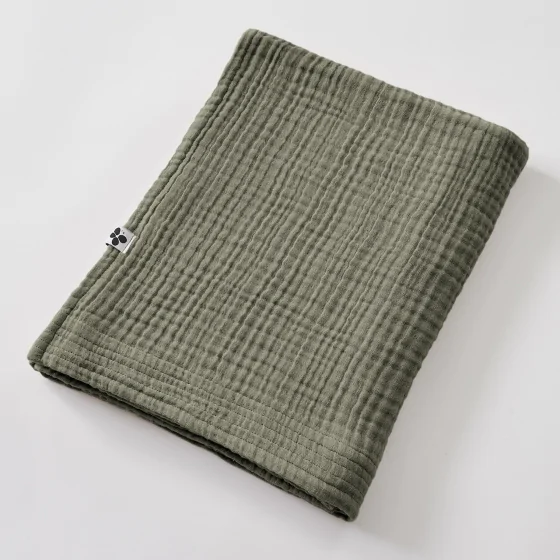 Drap de Bain 90 x 150 cm - Double Gaze de Coton 220 g/m² - Gaia Romarin