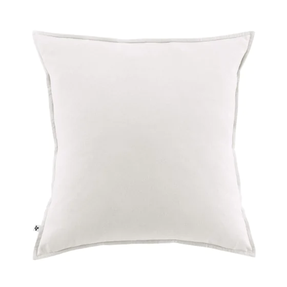 Taie d'oreiller chaude flanelle 63 x 63 cm Candice Blanc