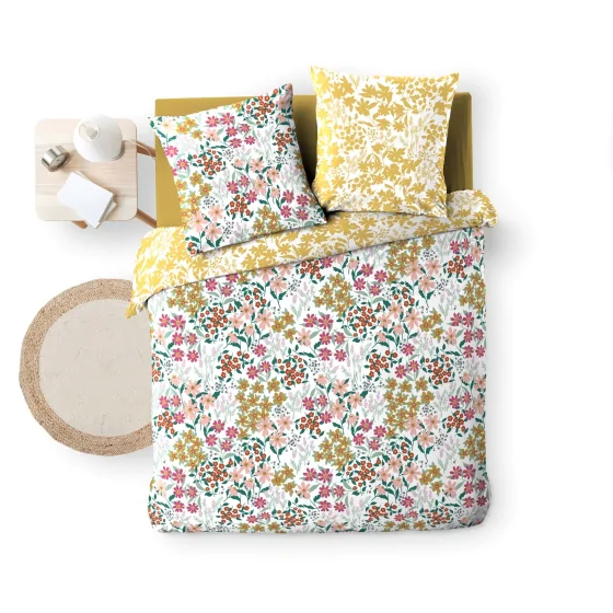 Parure de couette réversible  240 x 220 cm en microfibre de flanelle Claudia