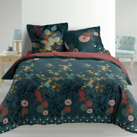 parure 3 p. 240 x 220 cm percale imp. 78 fils allover yuki