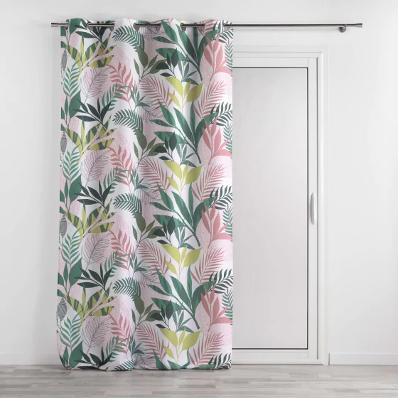 Rideau a oeillets 140 x 260 cm polyester imprimé Assana Rose