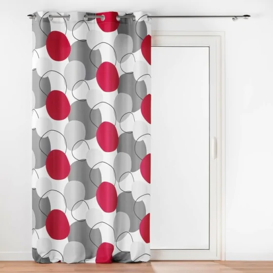 Rideau a oeillets 140 x 280 cm polyester imprimé Merlin