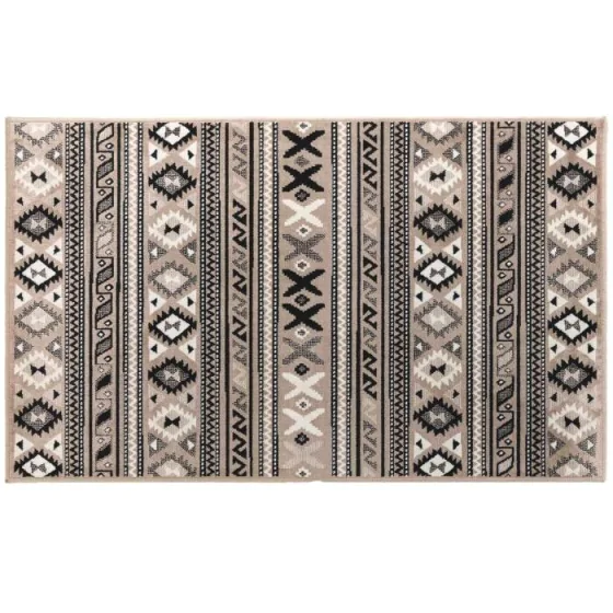 Tapis rectangle 68 x 110 cm viscose tissee sakari Taupe