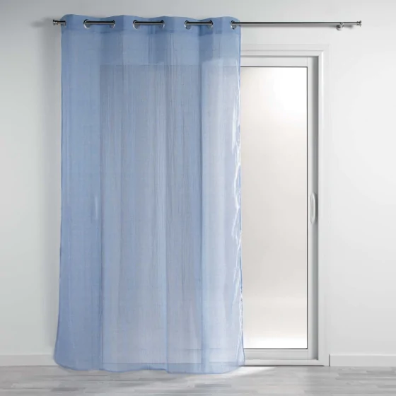 Panneau a oeillets 140 x 240 cm polycoton uni mitsy Azur