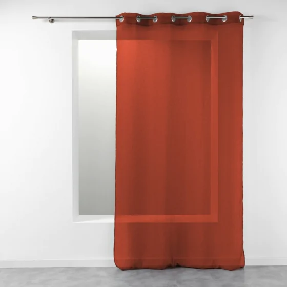 Panneau a oeillets 140 x 240 cm etamine crash telma Terracotta
