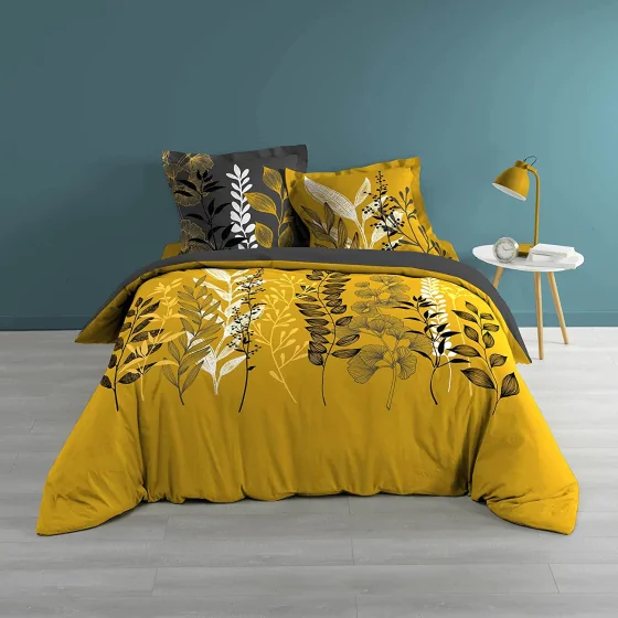 Housse de couette imprimée 220x240 cm + 2 taies 100% coton 57 fils Isabela