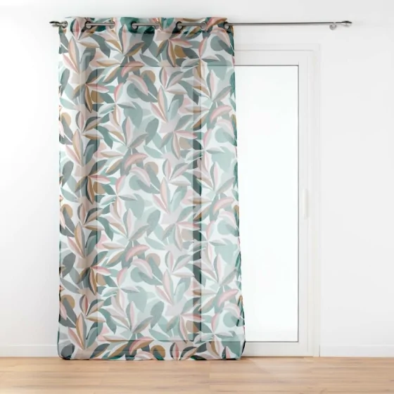 Voilage a oeillets 140 x 240 cm voile sable imprime lavinia Sans