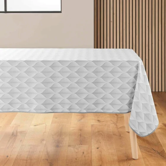 Nappe rectangle 150 x 240 cm polyester imprime kalini Gris