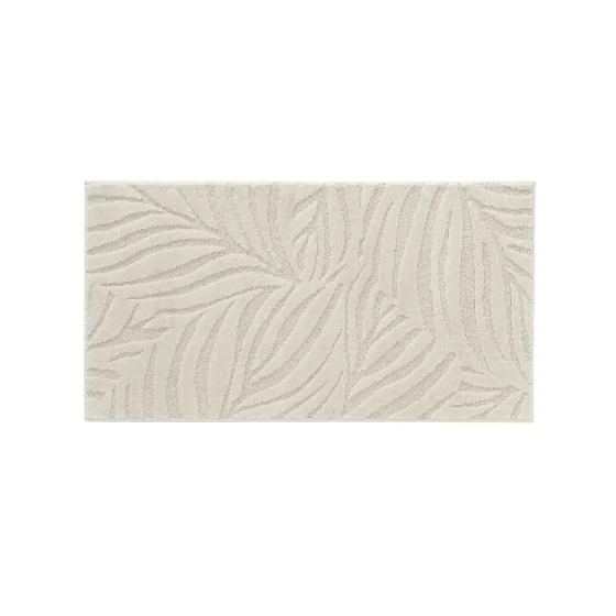 Tapis rectangle 60 x 110 cm uni relief ankara Sans