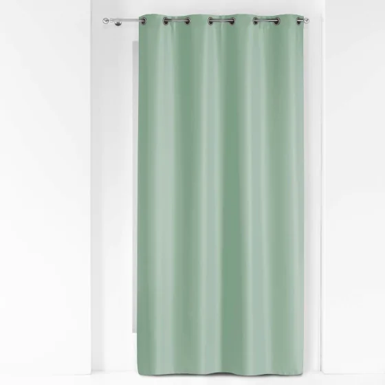 Rideau à oeillets 140 x 260 cm Polyester Essentiel Vert sauge