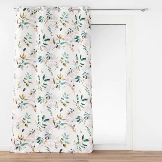 Rideau a oeillets grande hauteur 140 x 280 cm polyester imprime Dilaris