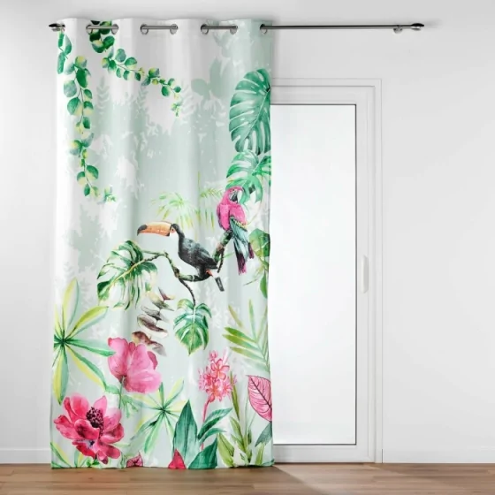 Rideau a oeillets 140 x 260 cm 100% coton imprimé Louisiane