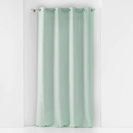 Voilage à oeillets petite hauteur 140 x 180 cm voile tissé Soane Vert menthe