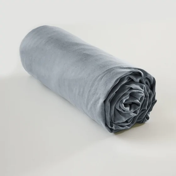 Drap-housse 160 x 200 cm en Lyocell - bonnet 35 cm Lysandre Stone