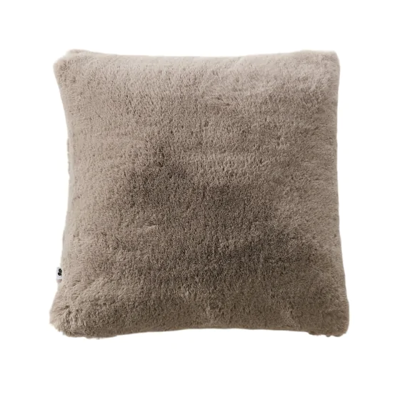  Coussin Déhoussable 45 x 45 cm en Fausse Fourrure – Loutre Sven