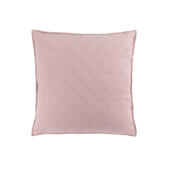 Housse de coussin 40 x 40 cm microfibre bicolore Mellow chic Rose/blanc