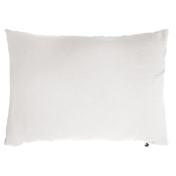 Taie d'oreiller en double gaze de coton – 50 x 70 cm – Blanc