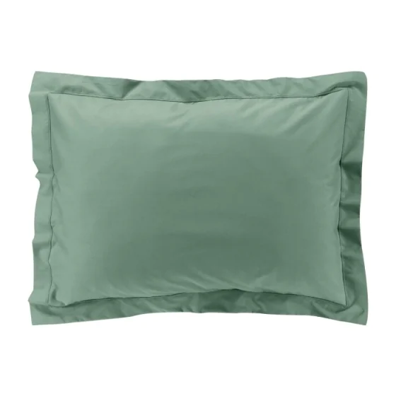 Taie d'oreiller vp 50 x 70 cm percale uni 78 fils percaline  +p. bourdon Tilleul