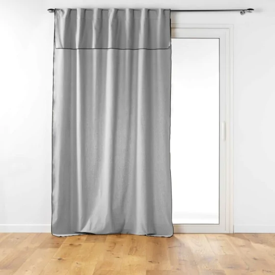 Ridea passant cache-volants en coton 140 x 240 cm Mistraline Gris chiné
