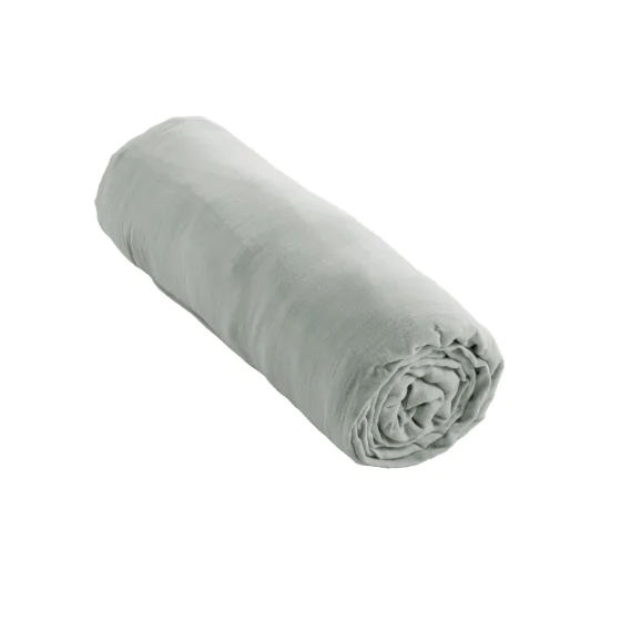 Drap Housse Double Gaze de Coton Eucalyptus – 200 x 200 cm – Bonnet 30 cm