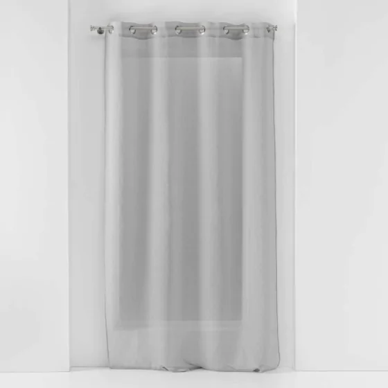 Voilage a oeillets 140 x 240 cm voile sablé Sandra Gris