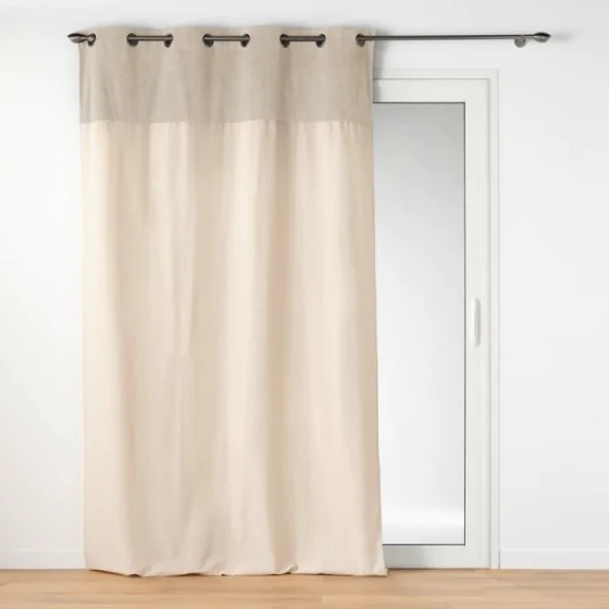 Rideau tamisant a oeillets 140 x 240 cm polycoton Tessa Beige