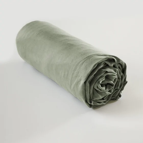 Drap-housse Lysandre 140 x 190 cm – Lichen – 100% Lyocell 135 g/m²