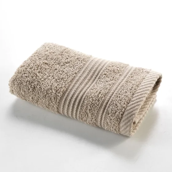 Serviette invite 30 x 50 cm eponge unie tendresse Taupe
