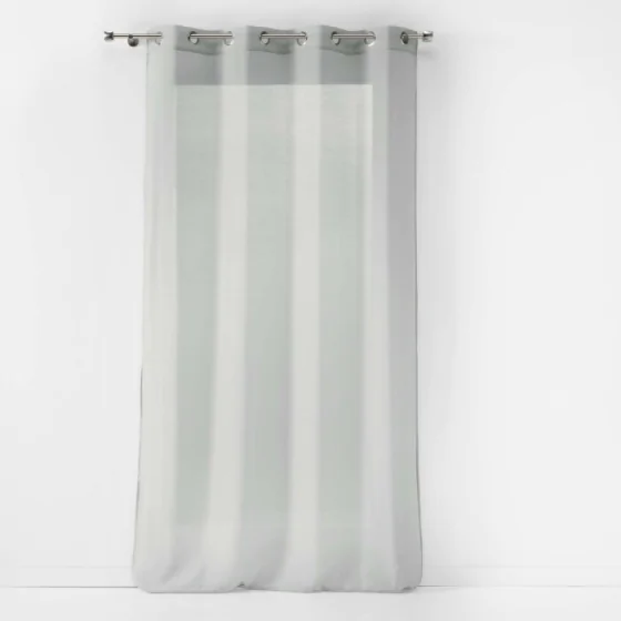 Panneau a oeillets 140 x 240 cm etamine unie etamina Gris