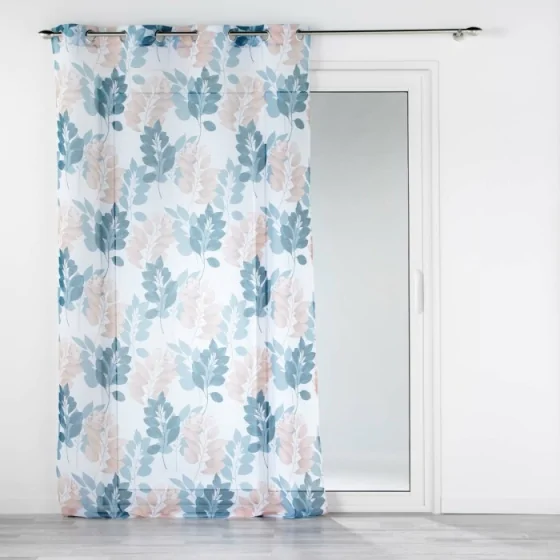 Panneau a oeillets 140 x 280 cm voile sable imprime belline Blanc/bleu