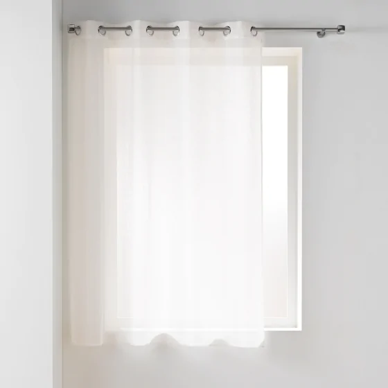 Voilage a oeillets 140 x 180 cm voile tisse carlin Naturel