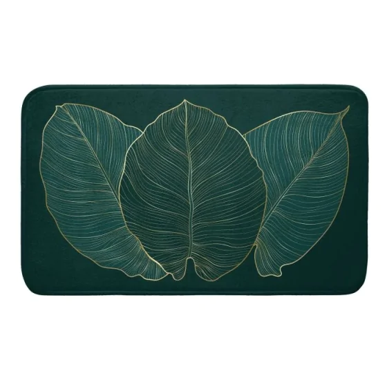 Tapis de bain 45 x 75 cm microfibre imprimee jade des. place Sans