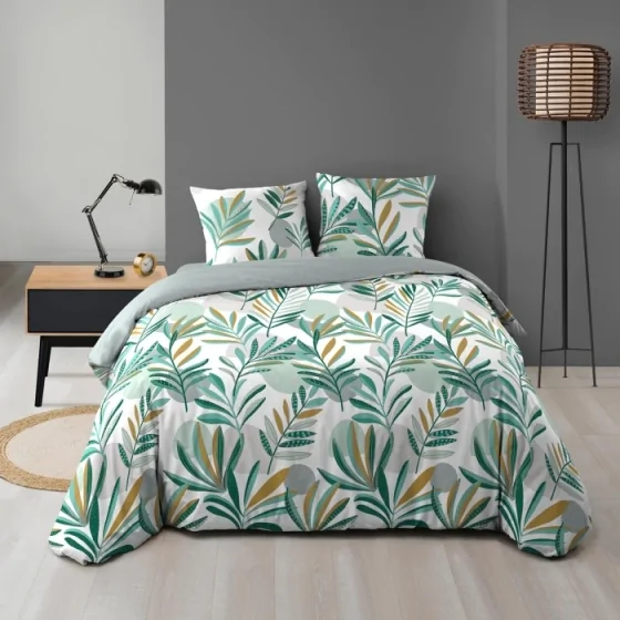 Parure 3 p. 240 x 220 cm microfibre imprimee Louna