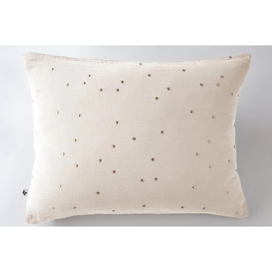 Taie d'oreiller gaze de coton 50 x 70 cm gaïa chic pampa Naturel