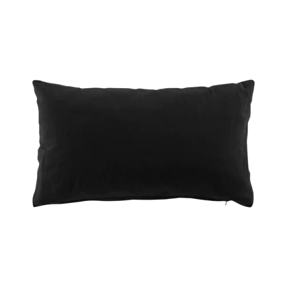 Coussin dehoussable 30 x 50 cm coton/polyester recycle grs twily Noir