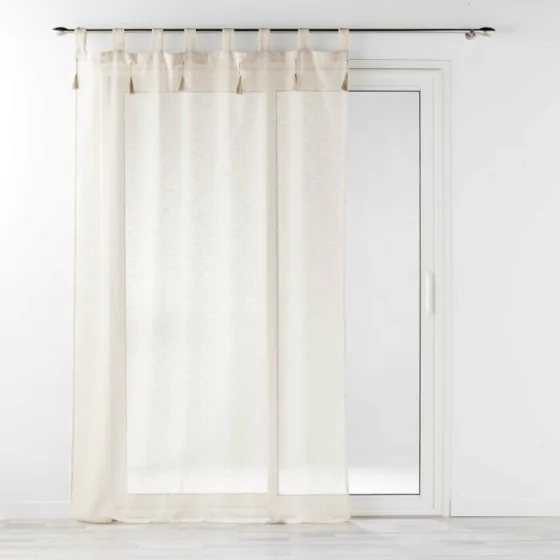 Panneau a passants+pompons 140 x 240 cm effet  tisse dalila Lin