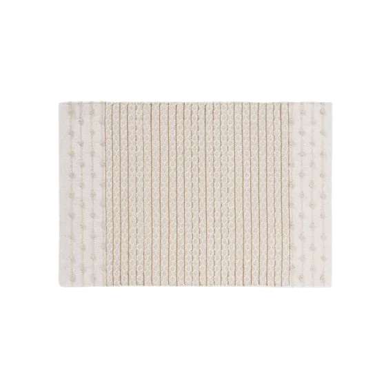 Tapis rectangle 60 x 90 cm coton/polyes fantaisie+fil met artemis Sans